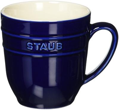 Staub Ceramic Mug 40508-566, 350ml, Blue, Microwave-Safe, Officially Sold In Japan