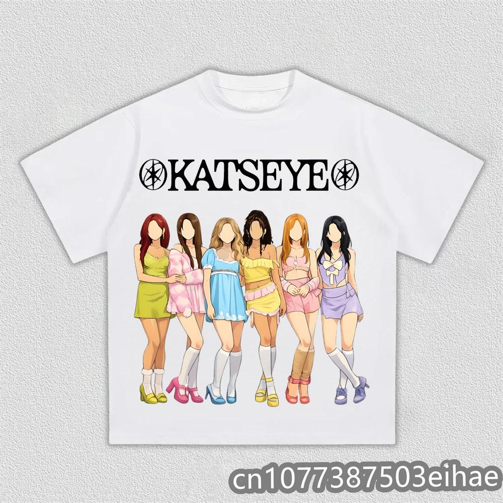 Unisex Kpop Katseye Printed Fan Support Cotton Tshirt Casual Daily Wear For Music Lovers Adults Kids Sizes Available