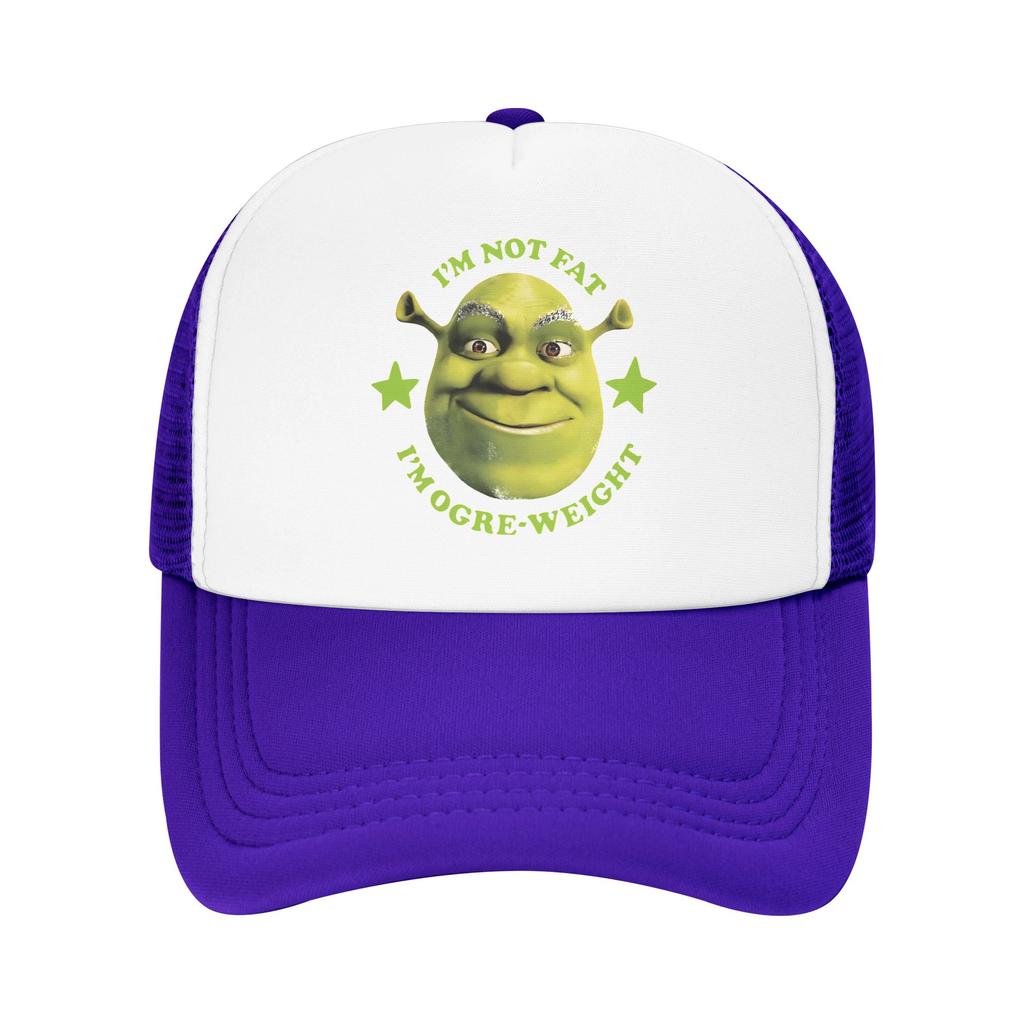Funny Green Meme Swamped Shrekes Vintage Cartoon Mesh Sun Cap Outfit for Men Women Adjustable Baseball Cap Mesh-Back Summer