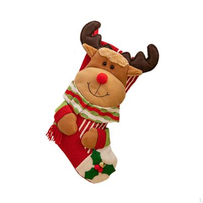 Elk Christmas Stocking Xmas Decor Tree Hanging Ornament Decoration for Farmhouse