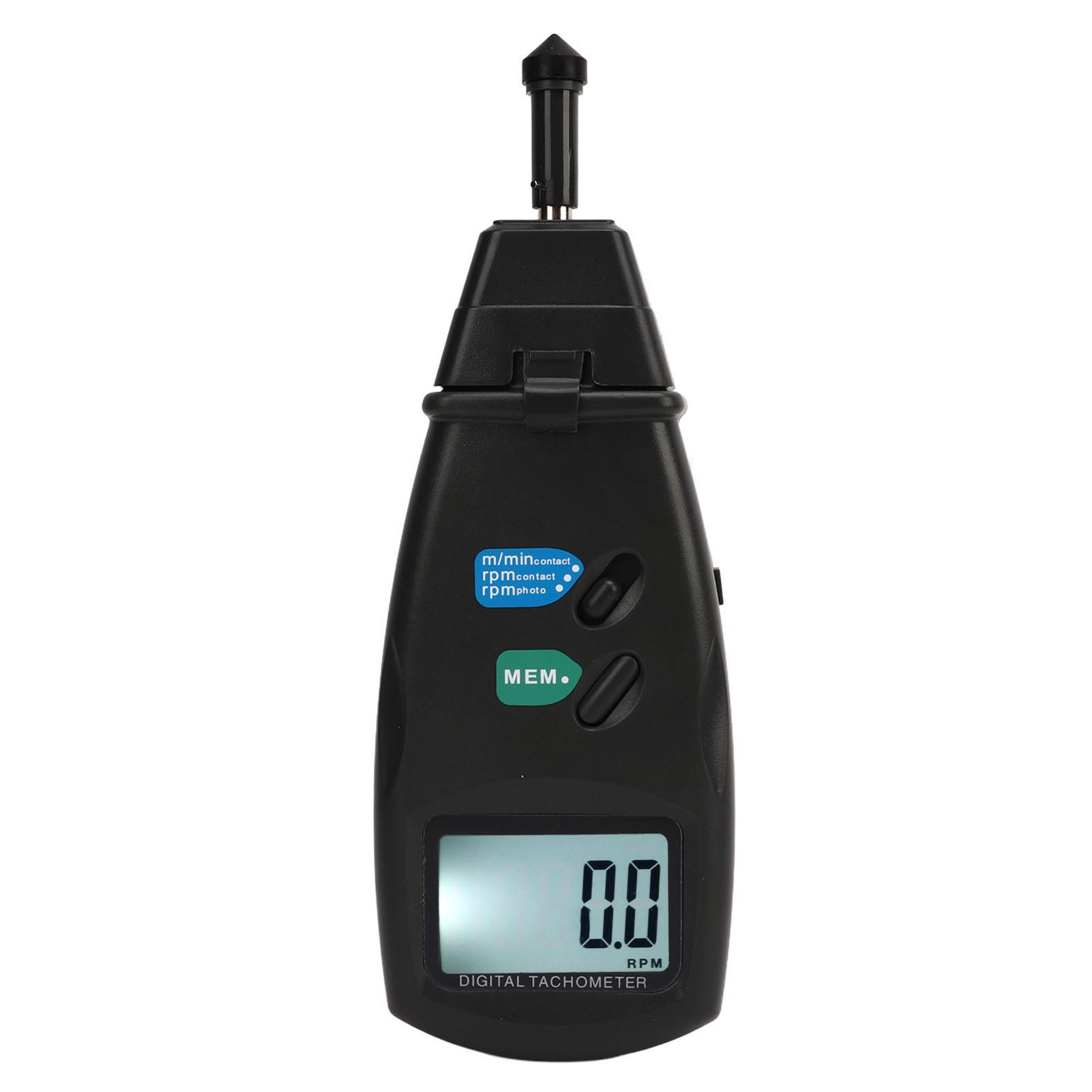 

Тахометр ЖК-цифровой ручной контактный бесконтактный 4 режима тестирования высокая точность об/мин широкий диапазон