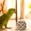4PCS  Pack Bird Parrot Chew Toy Rabbit Bunny Teething Treats Small Animal Grass Ball Sepak Takraw ToysSepak Takraw