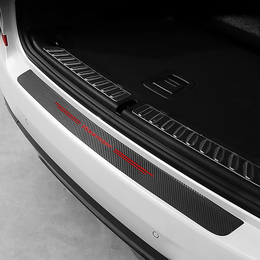Car bon Fiber Car Sticker Door Threshold Scratch Waterproof For Skoda Roomster Logo Rear Trunk Bumper Guards Anti-Scratch Decal