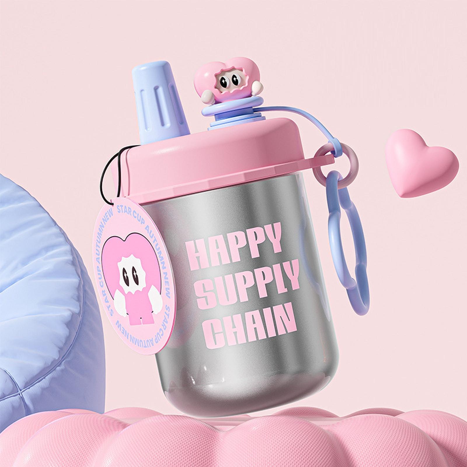 Бутылки для воды с трубочкой, Герметичные, Без BPA, Шейкеры для протеиновых коктейлей one size розовый