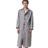 Stilvoller langer Herren-Trenchcoat aus PU-Leder Slim Fit