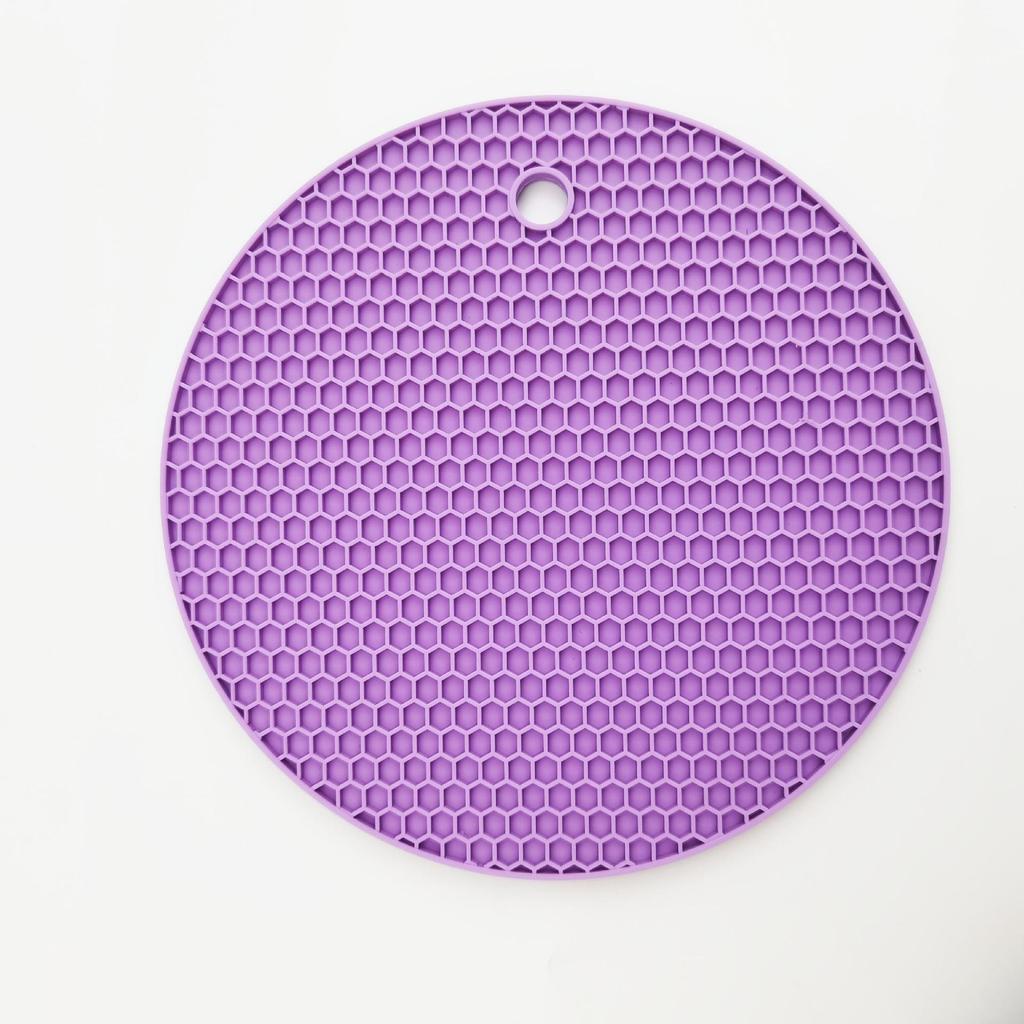Silicone Heat-Resistant Honeycomb Pot Holder - Non-Slip Food-Grade Insulation Pad for Round Dining Tables