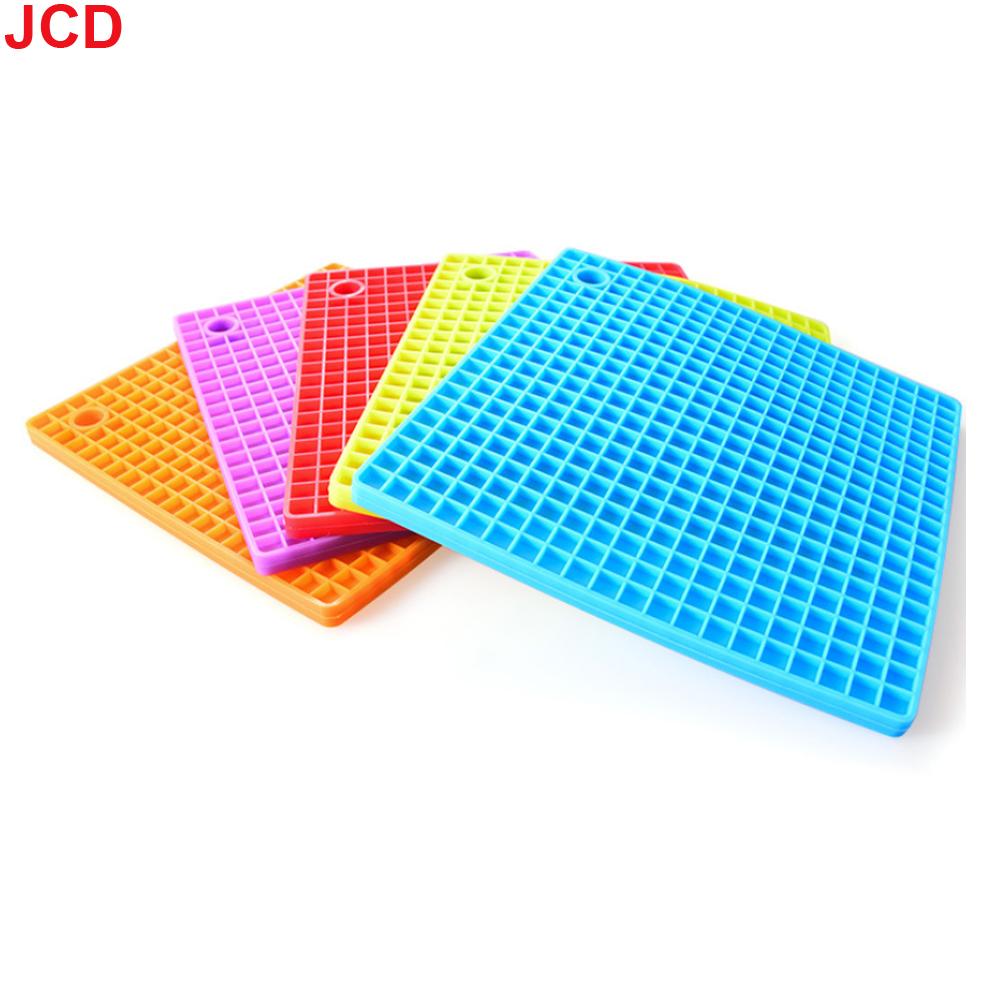 1pcs Food Grade Silicone Place Mat Square Waterproof and Oil-proof Silicone Pot Mat Coaster Kitchen Dining Table Anti-scalding