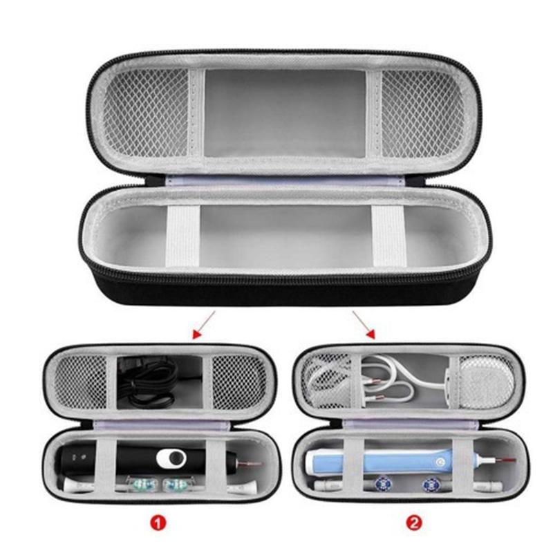 Estojo de Armazenamento Portátil de Escova de Dentes Elétrica em EVA Porta-Viagem Capa Dura para Transporte de Ferramentas Dentárias à Prova d'Água Concha Protetora