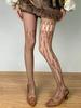 Medias Sexy de Mujer con Malla Calada y Encaje