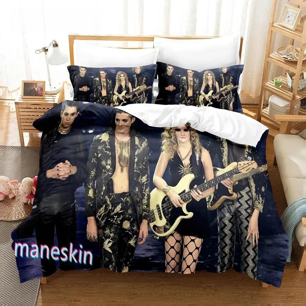Music Band M-Maneskin 3D NEW Duvet Cover Pillowcase Bedding Set Adult Boy Girl Bedroom Decoration Children Single Double Large