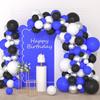 Blue White Balloons Garland Black Silver Balloon Arch Kit Graduation Wedding Engagement Kid Birthday Party Retirement Decoration