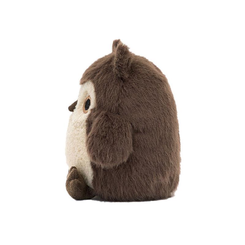 JELLYCAT Bird Series Brown Owl Cute Doll Plush Doll 11cm Height