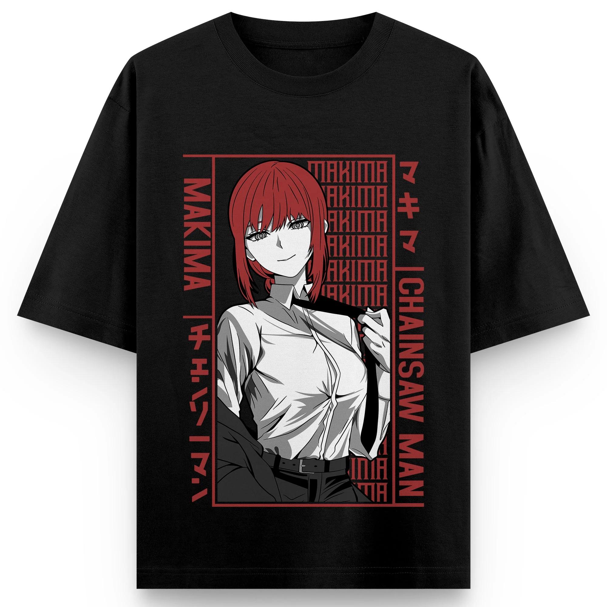 

Chainsaw Man Makima Graphic Print Cotton T Shirts for Men Women 2026 Summer Anime Streetwear Short Sleeve Tees Casual Tshirt S