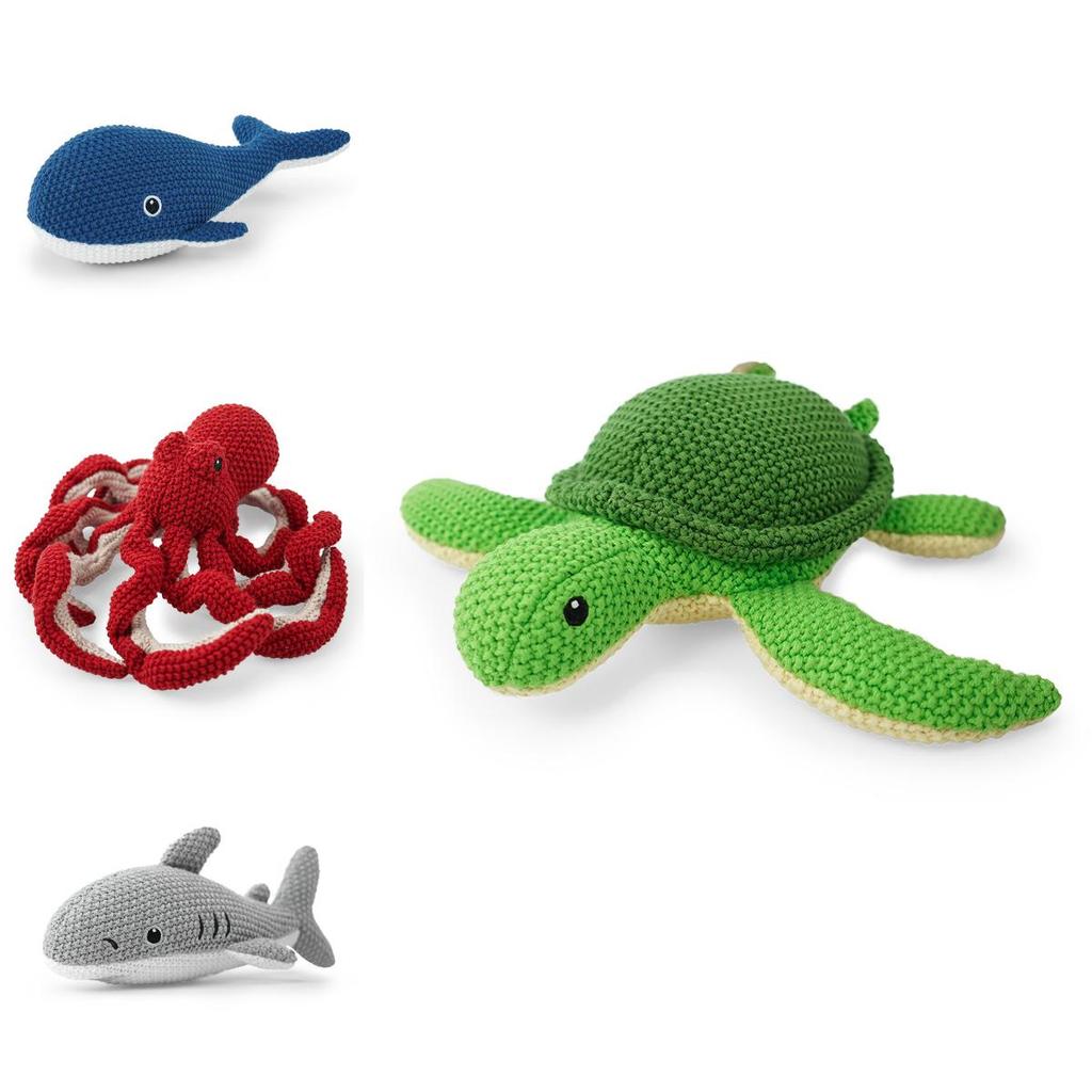 Knitted Ocean Animal Plush Toy Octopus Stuffed Animal For Kids Gift Playroom Decor