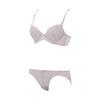 AMOSTYLE BY Triumph Entry Collection Cup Backless Bra Panty Twinkle M013 E70M 3/4 Bra, & Set, Flower, Women's, (Gray),