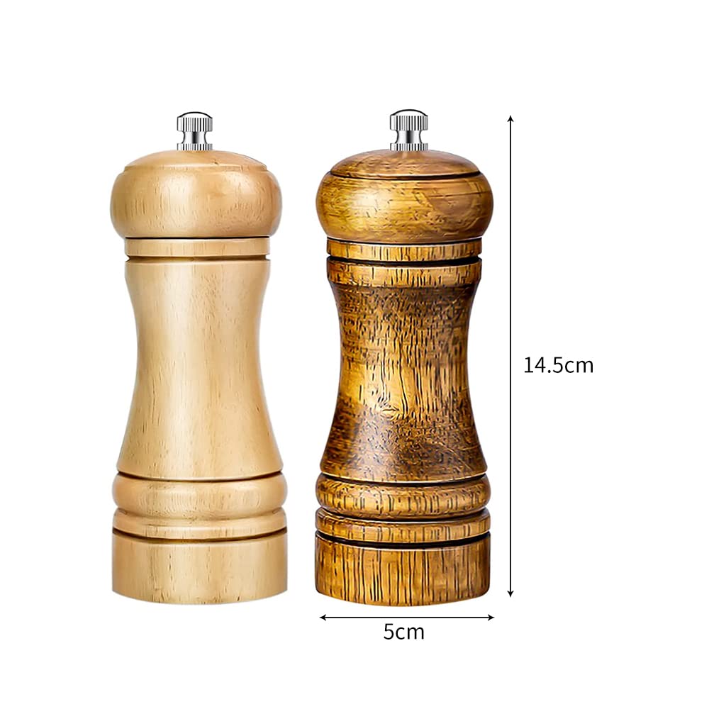 Condiment Lemn Manual Sare de Piatră Negru Măcinare Grosieră și Fină Recipient Condiment Japonez Floare Proaspătă Culoare Stridie Râșniță, Râșniță, Sare, Condimente, Piper,