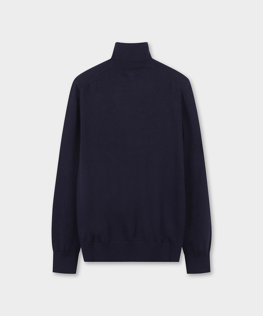 BROOKS BROTHERS Merino Wool Turtleneck Sweater (Navy) (Bbwumf4323Qew)