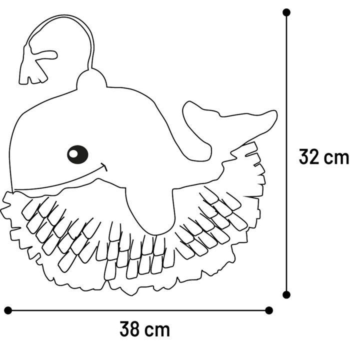 Tapis de fouille - EDEN - Morgane la baleine - 38 x 32 x 9 cm - Polyester velours côtelé - Antidérapant