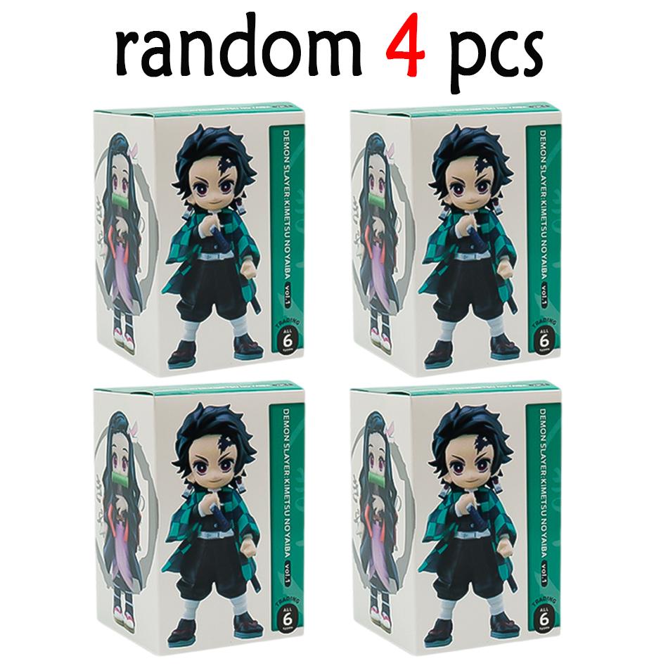 Demon Slayer Tanjiro Kamado Nezuko Anime Cartoon Figur Blind Box Modell Desktop Dekoration Feiertags-/Geburtstagsgeschenke