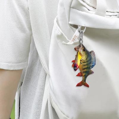 Yousheng Colorful Fish Car Hanging Ornament Acrylic Keychain Pendant Auto Mirror Charm Car Interior Accessories Festive Decor Gift Idea