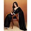 Elegant Mirror Work Fandy Satin Satin Saree Collection