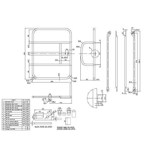 Plus Dodo PORTER RACK FRONT CAREER MAT BLACK CR-OTR-001