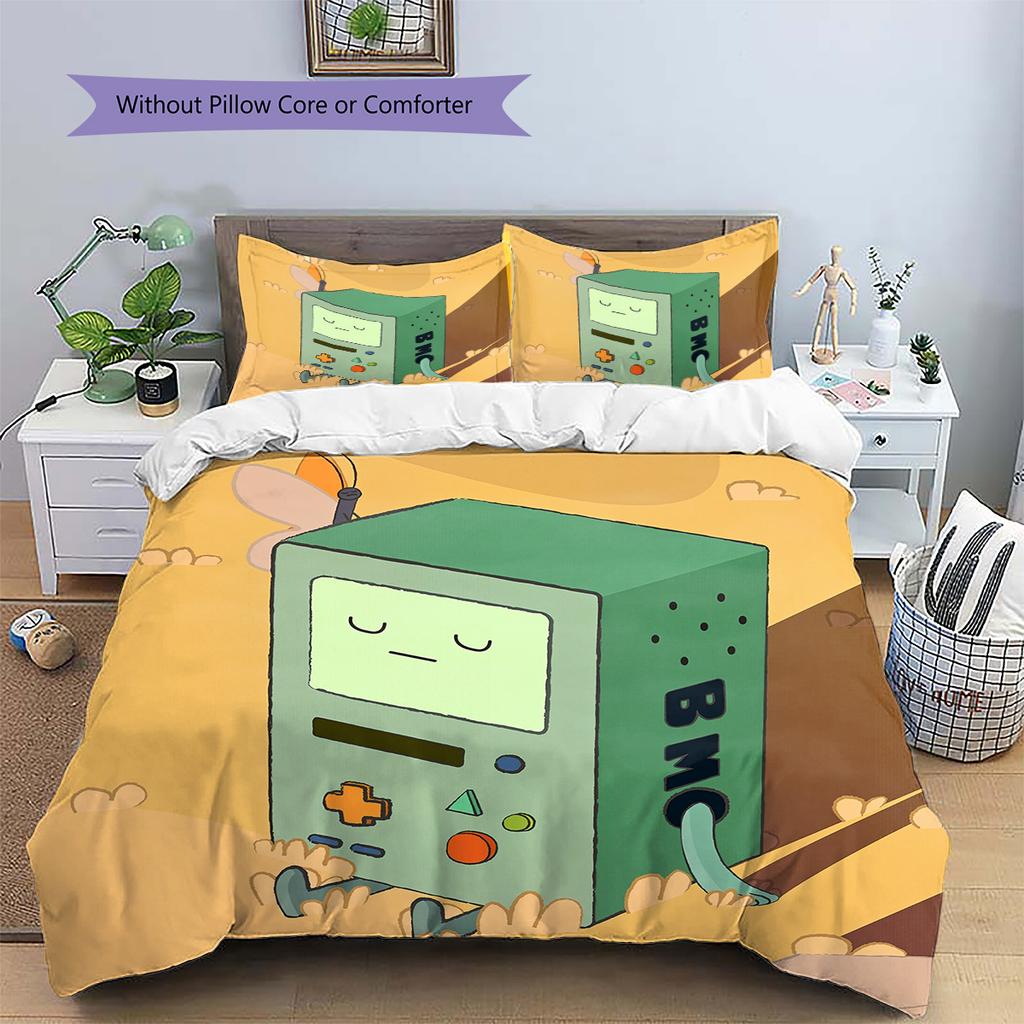 BMO Pattern Bedding Quilt Set Home Decoration Gift (1 * duvet cover + 2 * pillowcase without core)