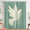 2pcs 2D flat printing Scene Curtains God Hope Spirit Peace Polyester Without Electricity Festive Holiday for Holiday Decor