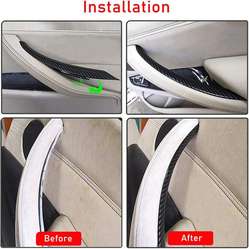 3 Stück Für BMW X5 E70 LCI/X6 E71 E72 Hybridauto Innentür Seitenverkleidung Armlehne Zuziehgriff Abdeckung Zierleisten Aufkleber Zubehör LHD/RHD