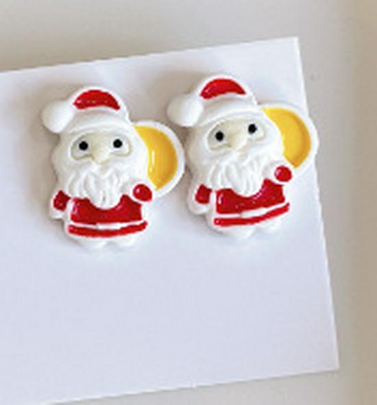 Kids' Christmas Cartoon Princess Clip-On Earrings: Cute, No Piercing Needed