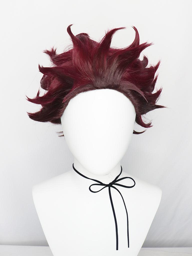 Synthetic Universal Anime Cosplay Wigs, Heat Resistant Wigs, Spiky Layered Short Straight Hair Wigs for Party Halloween Wig