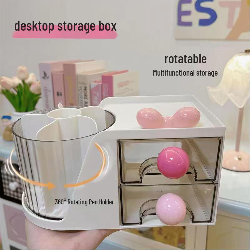 

Rotating Makeup Brush & Pen Holder Organizer for Dressing Table