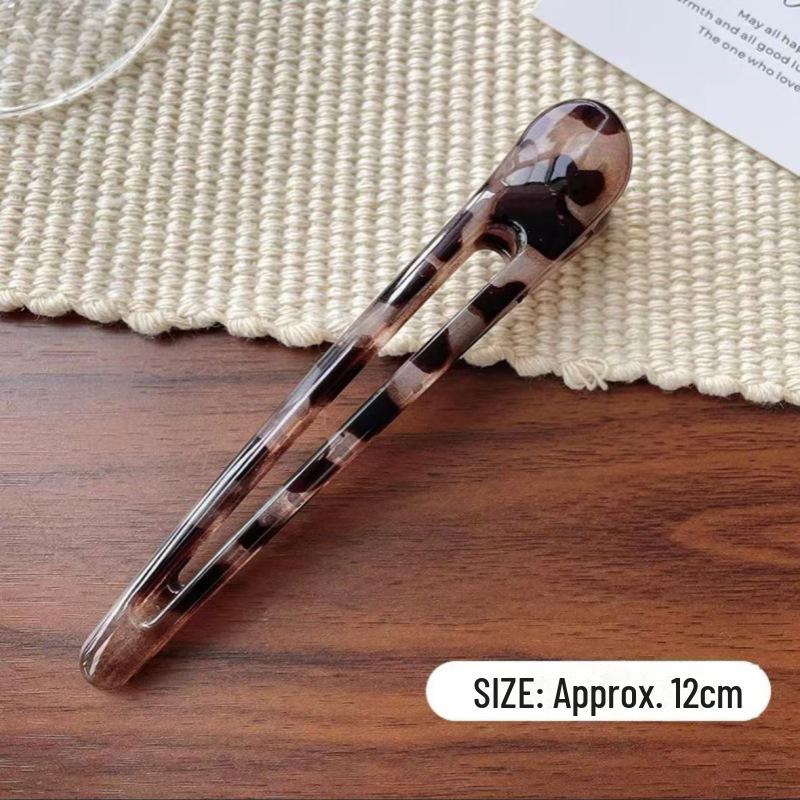 Leopard Print Duckbill Hair Clip for Stylish Side Bangs