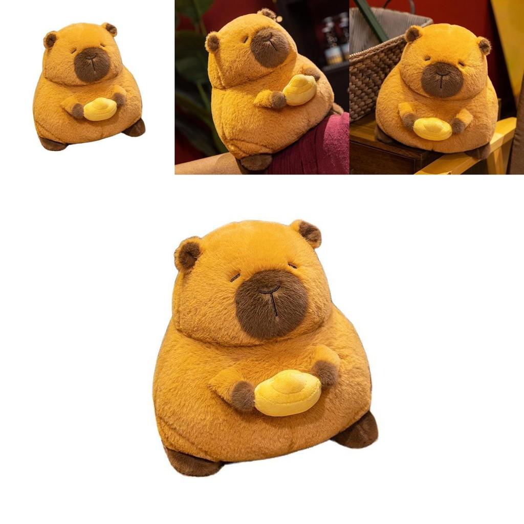 Adorable Capybara Plush Toy In Golden Ingot Design Perfect For Kids Birthday Gifts