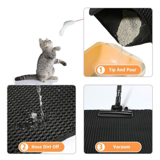 Dual Layer Waterproof Honeycomb Non-Slip Cat Litter Mat Floor Pad?Pet Supply