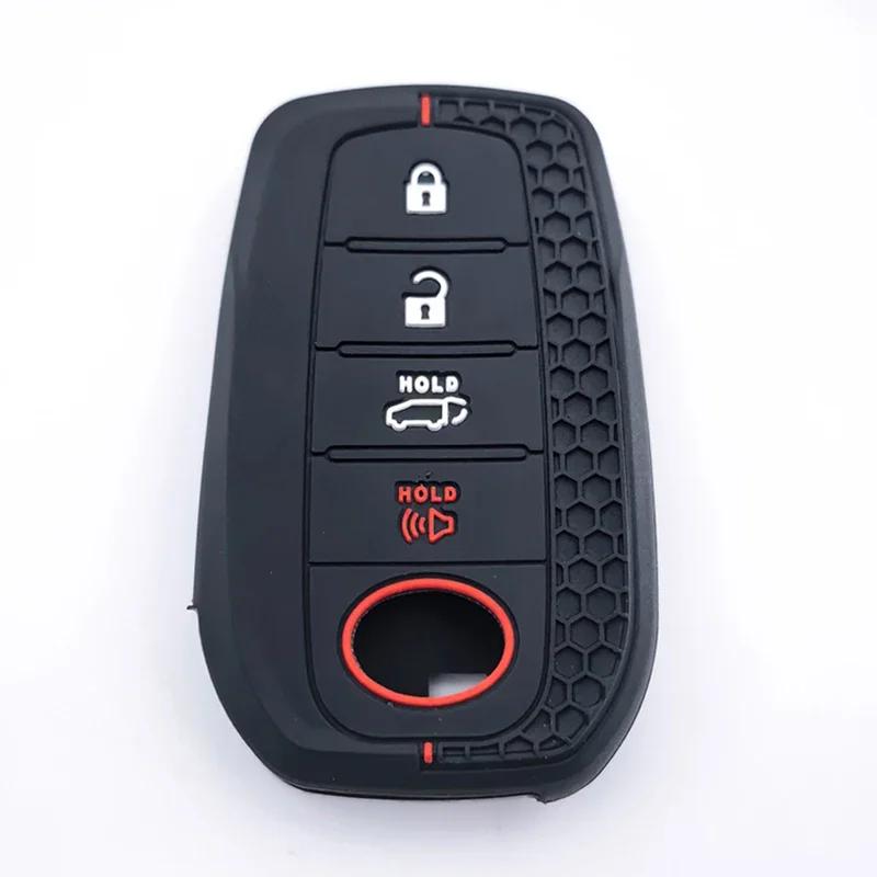 Silicone Auto Remote Car Key Case Cover For Toyota Chr Hilux Fortuner Land Cruiser 200 Camry Corolla Crown Rav4 Highland