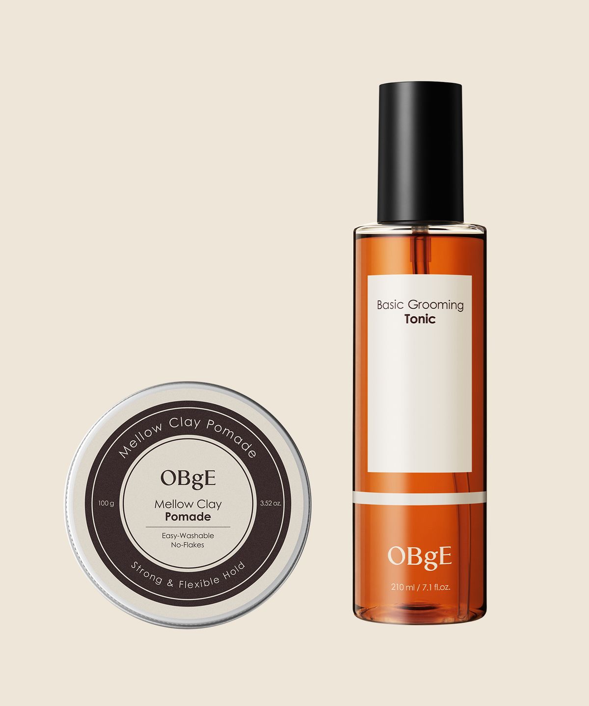 Mellow Clay Pomade + Basic Grooming Tonic Set