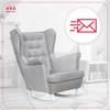 Diana Rocking Chair, Scandinavian, Family Meble, Grey-beige Velvet