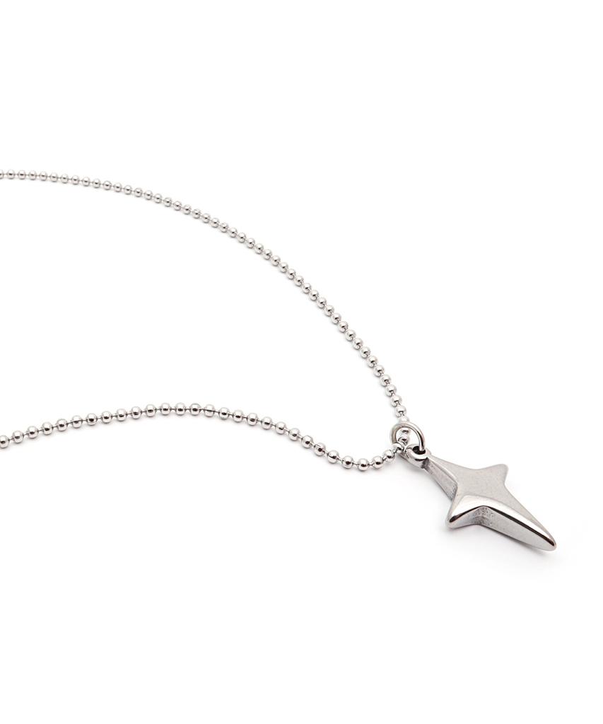 Polalita Surgical Star Pendant Layered Necklace (Plt-Nl-055_Sv)