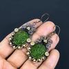 Moldavite Earrings, 999 Copper Wire Wrapped Gemstone Jewelry, Handmade Earrings For Mother Day