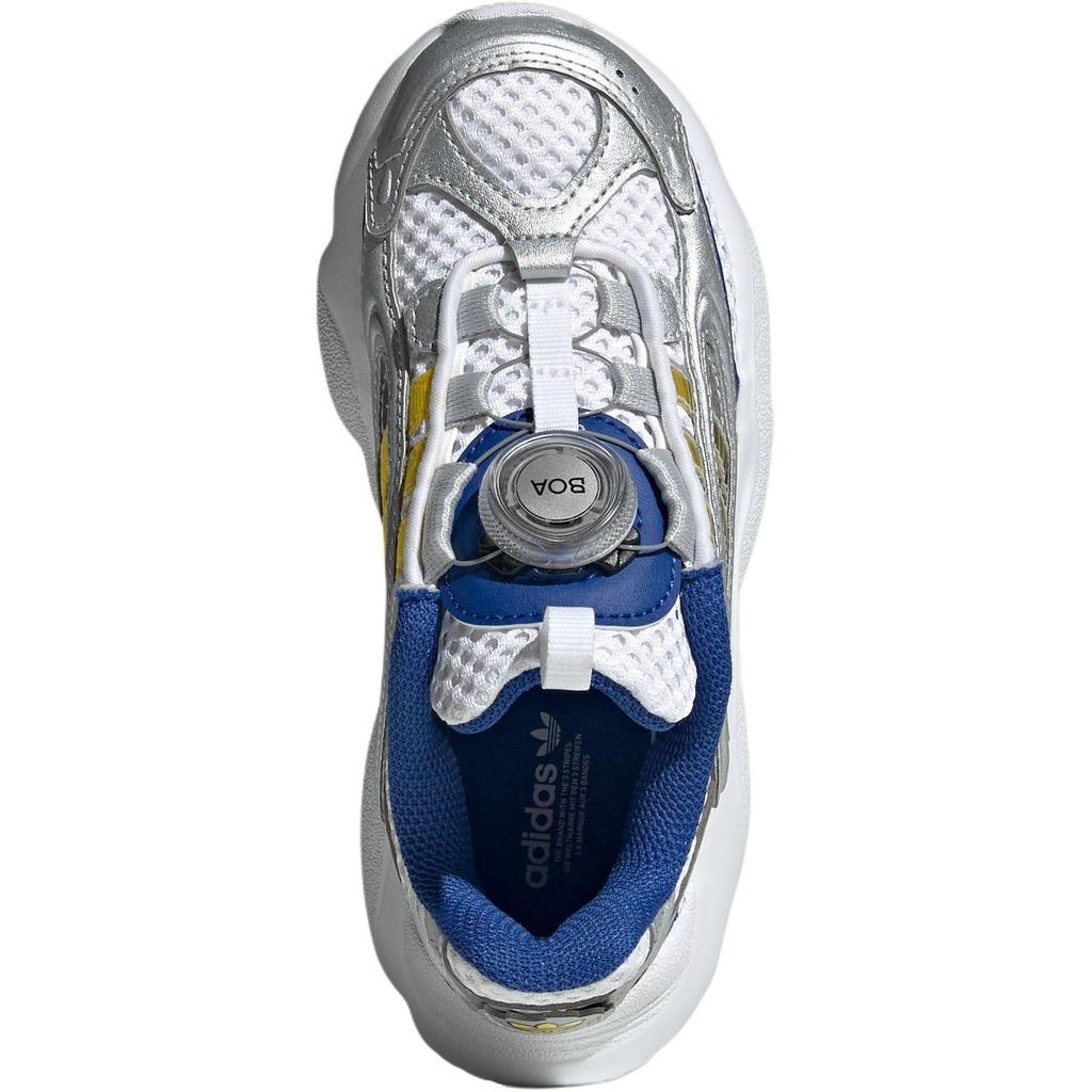 Adidas Originals Ozmillen Boa Lightweight Versatile Durable Low-Top Kids Casual Shoes Kids Casual Shoes Metallic-Silver Yellow Black JS2480