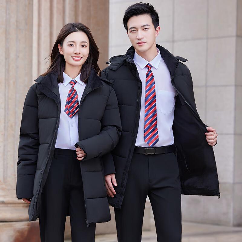 Tluoman Unisex Mid-Length Hooded Padded Work Jacket