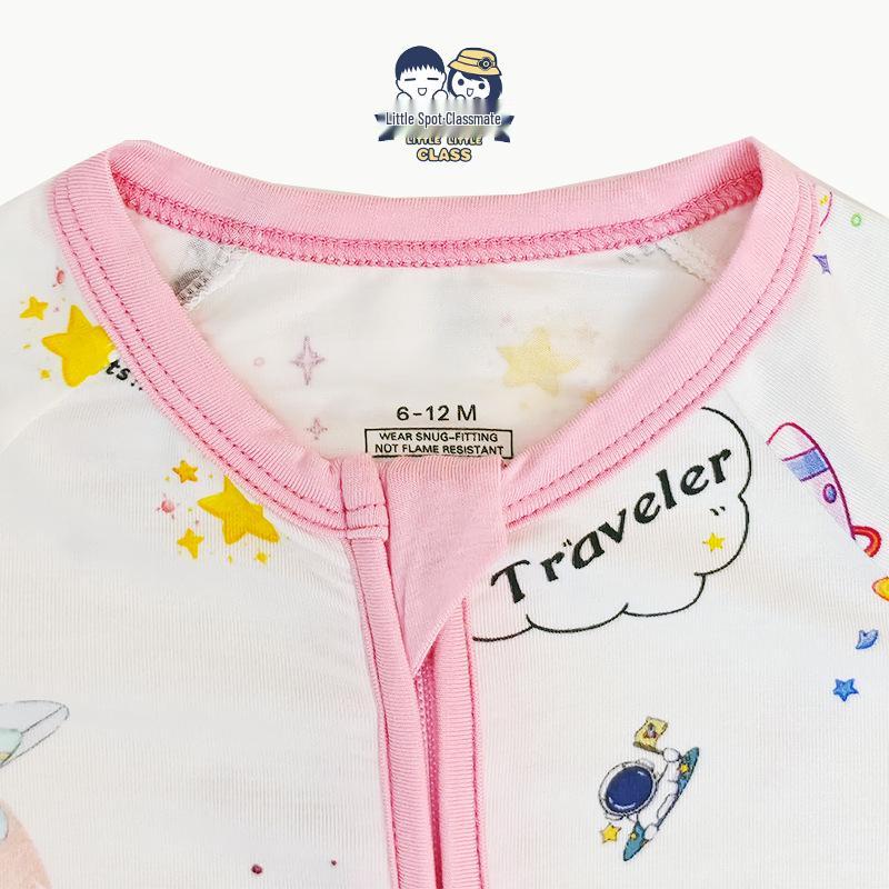 Bamboo Fiber Cartoon Baby Romper Jumpsuit Bodysuit