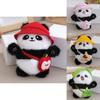 Lovable Tiny Plush Panda Backpack Keychain Colorful Cute Stuffed Toy Charm