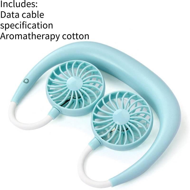 Portable Neck Fan Usb Rechargeable Mini Fan Lightweight Hands-free Design For Hot Days