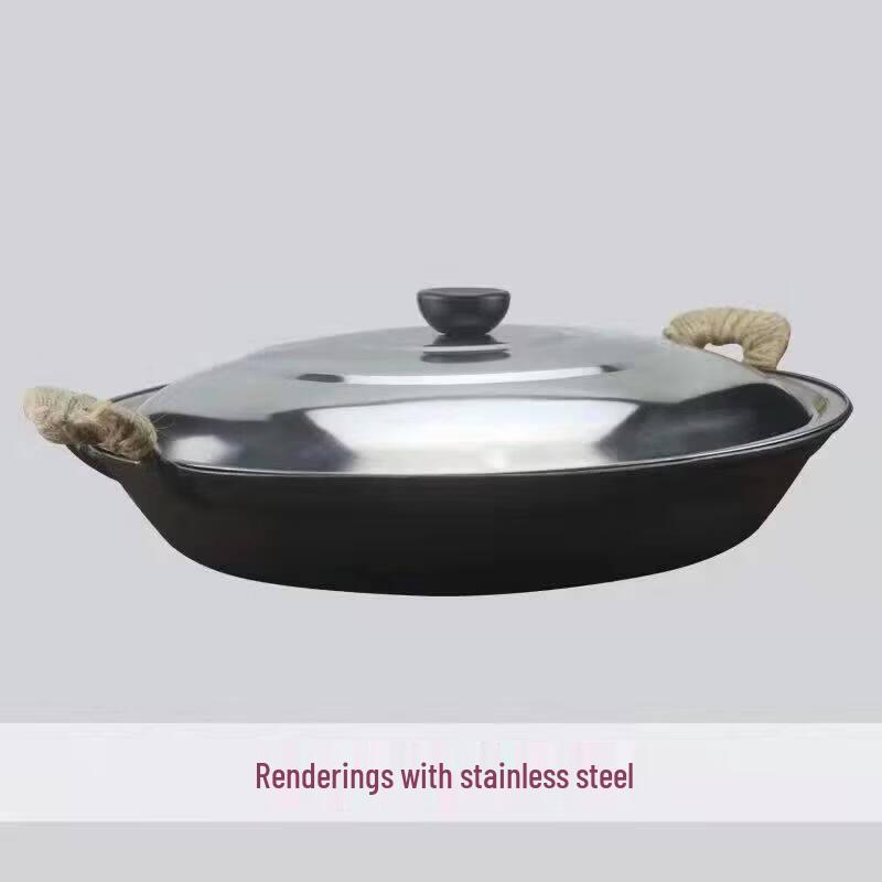 Old-fashioned Cast Iron Frying Pan