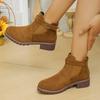 2025 Fashion Shoes for Women Slip-on Women's Boots Winter Plus Size Ankle Boots Mordern Boots Solid Colors Buckle Shoes Ladies