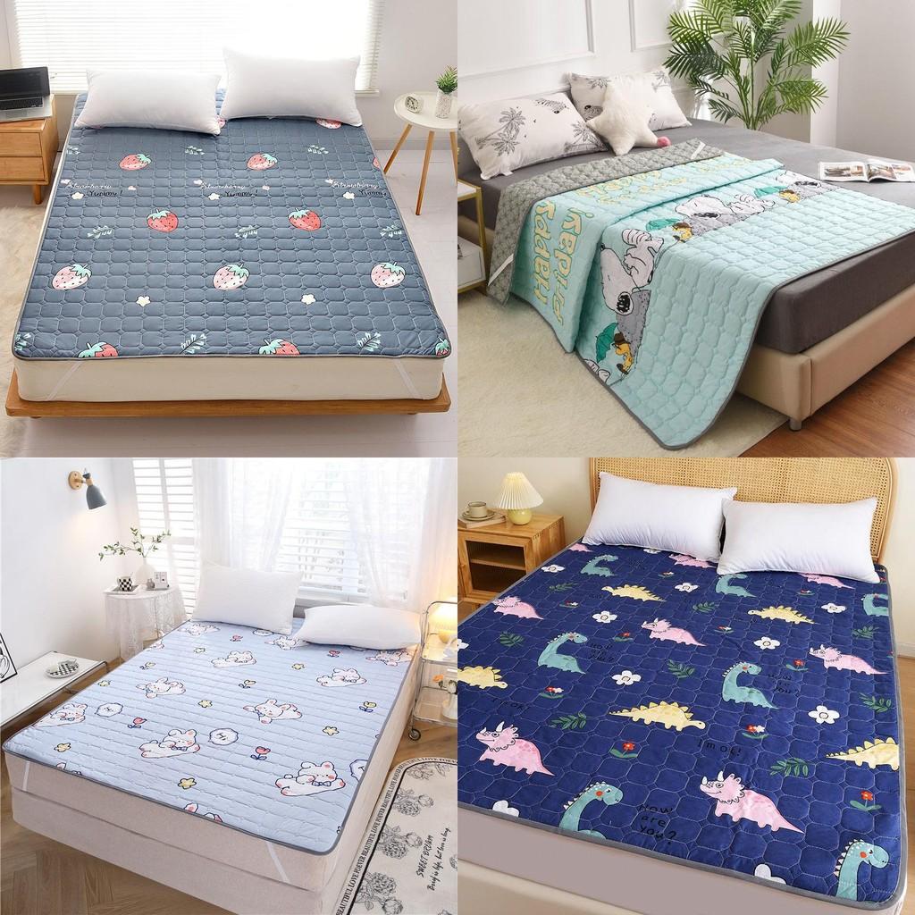 Snoopy Matratzenschoner mit rutschfester, waschbarer Baumwollfüllung für Einzel- und Doppelbetten