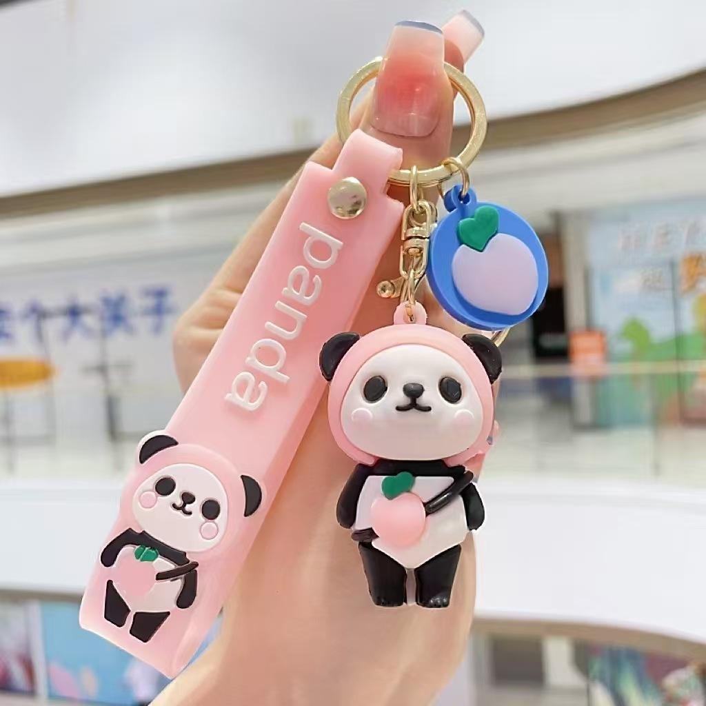 Cartoon Cute Giant Panda Keychain Sichuan Fruit Red Panda Bag Pendant Pendant Ground Marketing Small Gift