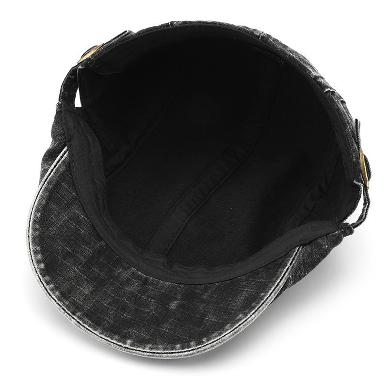 Women's Washed Forward Cap Men's British Outdoor Sports Casual Sun Hat Beret